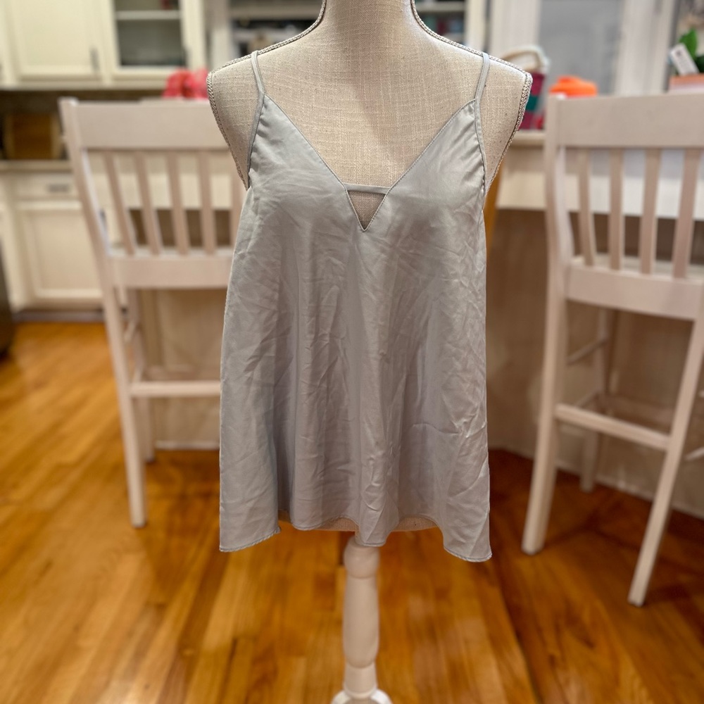 Flora Nikrooz light blue silky camisole tank top - Picture 1 of 7